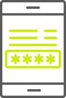 Password Line Two Color Icon vector