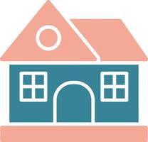 House Glyph Two Color Icon vector