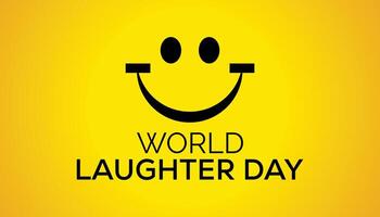 World Laughter Day observed every year in May. Template for background, banner, card, poster with text inscription. vector