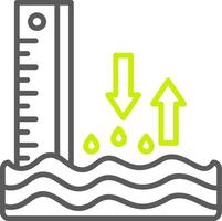 Sea Level Line Two Color Icon vector