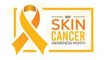 Skin Cancer Prevention and Awareness Month observed every year in May. Template for background, banner, card, poster with text inscription. vector