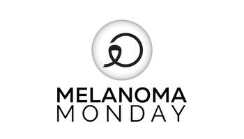 melanoma lunes observado cada año en mayo. modelo para fondo, bandera, tarjeta, póster con texto inscripción. vector