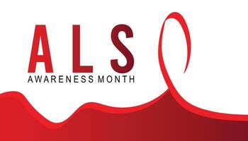 ALS Awareness Month observed every year in May. Template for background, banner, card, poster with text inscription. vector