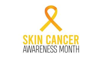 Skin Cancer Prevention and Awareness Month observed every year in May. Template for background, banner, card, poster with text inscription. vector