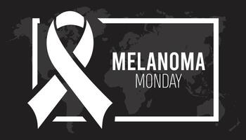 melanoma lunes observado cada año en mayo. modelo para fondo, bandera, tarjeta, póster con texto inscripción. vector