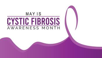 Cystic Fibrosis Awareness Month observed every year in May. Template for background, banner, card, poster with text inscription. vector