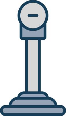 Gear Line Filled Grey Icon