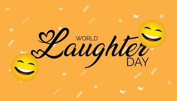 World Laughter Day observed every year in May. Template for background, banner, card, poster with text inscription. vector