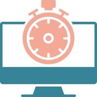 High Speed Communication Glyph Two Color Icon vector