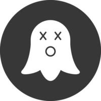 Ghost Glyph Inverted Icon vector