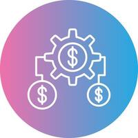 Money Expert Line Gradient Circle Icon vector