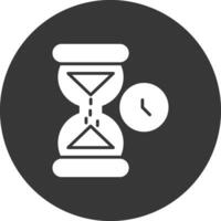 Hourglass Glyph Inverted Icon vector