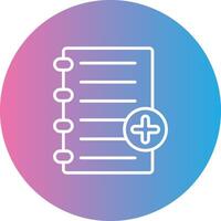 Document Line Gradient Circle Icon vector