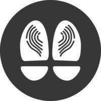 Footprint Glyph Inverted Icon vector