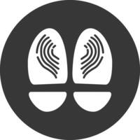 Footprint Glyph Inverted Icon vector