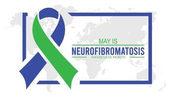 neurofibromatosis conciencia mes observado cada año en mayo. modelo para fondo, bandera, tarjeta, póster con texto inscripción. vector