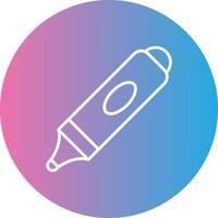 Marker Line Gradient Circle Icon vector