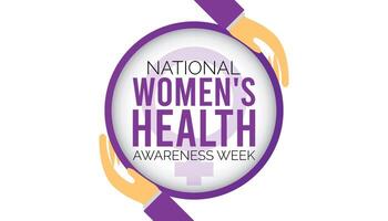 National Women's Health Week observed every year in May. Template for background, banner, card, poster with text inscription. vector