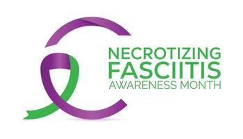 Necrotizing Fasciitis Awareness Month observed every year in May. Template for background, banner, card, poster with text inscription. vector