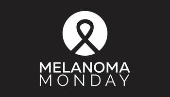 melanoma lunes observado cada año en mayo. modelo para fondo, bandera, tarjeta, póster con texto inscripción. vector