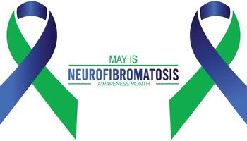 neurofibromatosis conciencia mes observado cada año en mayo. modelo para fondo, bandera, tarjeta, póster con texto inscripción. vector