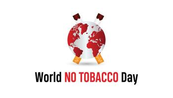 World No Tobacco Day observed every year in May. Template for background, banner, card, poster with text inscription. vector