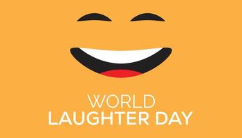 World Laughter Day observed every year in May. Template for background, banner, card, poster with text inscription. vector