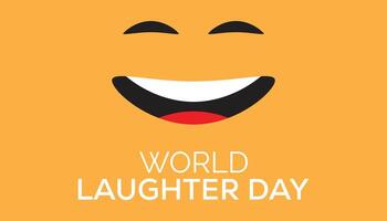 World Laughter Day observed every year in May. Template for background, banner, card, poster with text inscription. vector