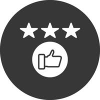 Rating Glyph Inverted Icon vector