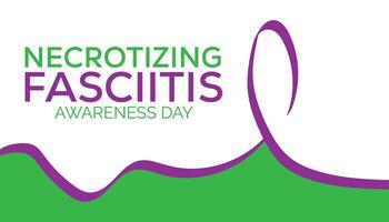 Necrotizing Fasciitis Awareness Day observed every year in May. Template for background, banner, card, poster with text inscription. vector