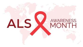 ALS Awareness Month observed every year in May. Template for background, banner, card, poster with text inscription. vector
