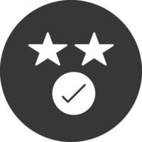 Rating Glyph Inverted Icon vector