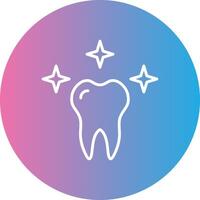 Healthy Tooth Line Gradient Circle Icon vector