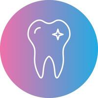 Teeth Line Gradient Circle Icon vector