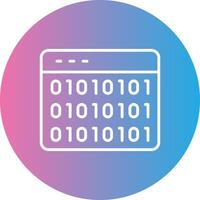 Website Codes Line Gradient Circle Icon vector