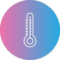 Thermometer Line Gradient Circle Icon vector