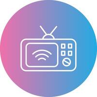 Television Line Gradient Circle Icon vector