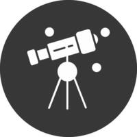 icono de glifo de telescopio invertido vector