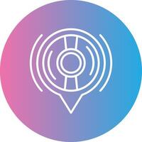 Music Line Gradient Circle Icon vector