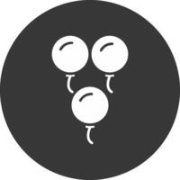 Balloons Glyph Inverted Icon vector