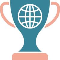World Glyph Two Color Icon vector