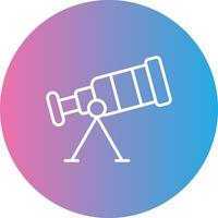 Telescope Line Gradient Circle Icon vector