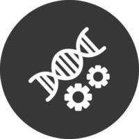 Genetics Glyph Inverted Icon vector
