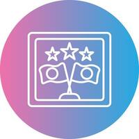 Frame Line Gradient Circle Icon vector