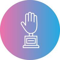 Hand Line Gradient Circle Icon vector