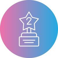 Star Line Gradient Circle Icon vector