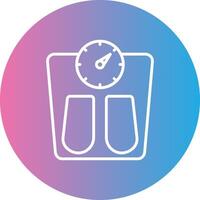 Scales Line Gradient Circle Icon vector