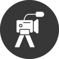 Camera Glyph Inverted Icon vector