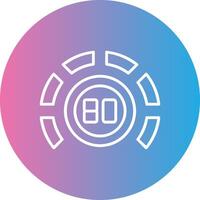 Thermostat Line Gradient Circle Icon vector