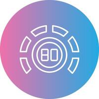 Thermostat Line Gradient Circle Icon vector